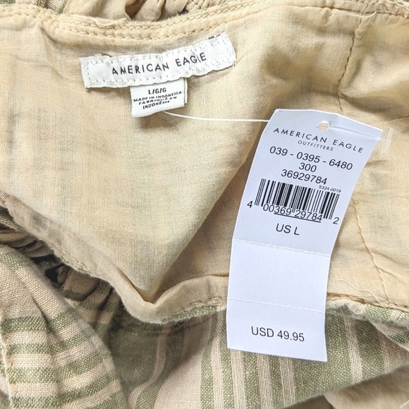 American Eagle Outfitters Striped Mini Dress - Beige and White - Picture 13 of 13